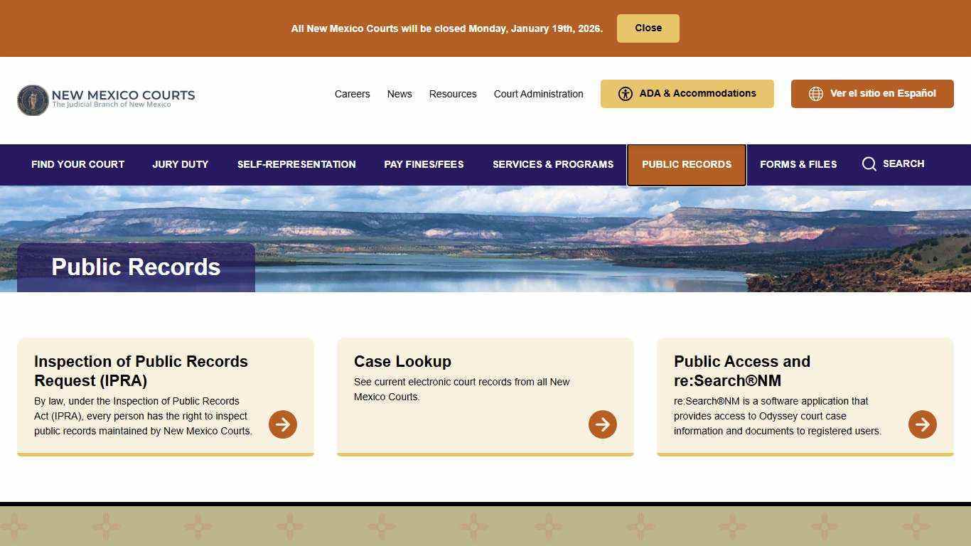 Public Records - New Mexico Courts